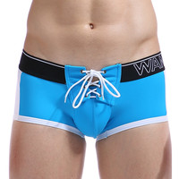Short de bain personnalisé pour homme grande taille, couleur unie, imprimé graphique, cordon de serrage réglable, taille basse, sans bretelles