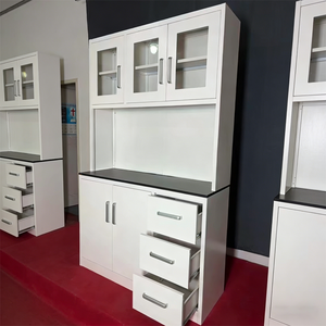 Armoire de rangement de <span class=keywords><strong>cuisine</strong></span>, armoire de style salle à manger, étagères et tiroirs réglables, adaptée au salon - Product Image 3