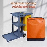 Le sac de collection de chariot de nettoyage de PVC avec le tissu respirable réduit l'accumulation d'odeur