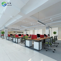 Distributeurs de mobilier de bureau, bureau de travail moderne pour 6 personnes, table de bureau extensible en fer pour espaces de travail ouverts
