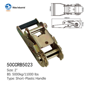 สายรัด<span class=keywords><strong>แบบ</strong></span>มีตัวล็อค ขนาด 2 นิ้ว รับน้ำหนักได้ 5000 กก. พร้อมหูจับพลาสติกสั้น ชุบสังกะสี สำหรับรัดสินค้า - Product Image 5