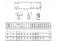 Guide linéaire à rouleaux à aiguilles MV5025 MV6035 MV7040 MV8050 pour machine de découpe au diamant