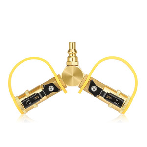 Copper Y Type <b>Adapter</b> 1/4 Inch Quick Connect <b>Plug</b> In For Gas Cylinder Connection - Product Image 4