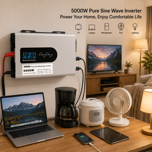 Convertisseur d'énergie à onde sinusoïdale pure HOULI 5000W 12V 24V 48V vers 110V 220V pour camping-car, camion, solaire, maison, hors réseau - Product Image 5