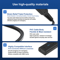 Câble de charge USB-C double mode pour séries 3DS, 2DS, DSi, charge uniquement, pas de transfert de données, compatible avec les câbles de charge USB-A vers USB-C