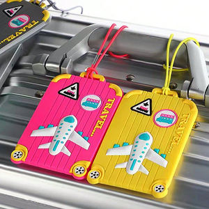 All'ingrosso personalizzato in gomma 3D Logo in Pvc divertenti set di etichette per bagagli in <span class=keywords><strong>Silicone</strong></span> per bambini e porta passaporto - Product Image 3