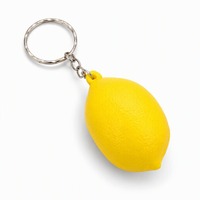 Porte-clés anti-stress personnalisé en PU avec logo, impression numérique, motif fruits et légumes de dessin animé - Forme irrégulière flexible, promotionnel