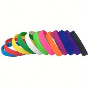 Pulsera de Silicona Personalizada de Fábrica, Color Sólido, con Diseño Creativo, Logotipo Impreso, Pulsera Personalizada Promocional - Product Image 1