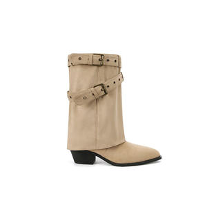 Nouvelles Bottes Femme 2026 à Talon Haut Tendance, Bout Pointu et Ceinture à Boucle, Idéales pour Mollets Larges - Product Image 2