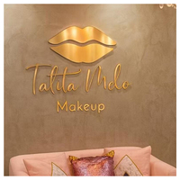 Letrero Comercial Personalizado de Aluminio con Corte Láser e Iluminación LED para Logotipo de Empresa, Recepción, Salón, Publicidad y Decoración