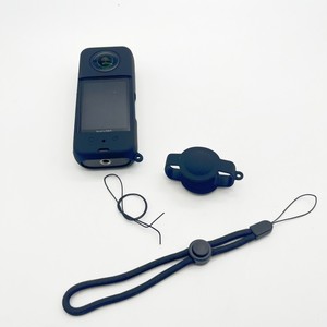 Juego de Accesorios para Insta 360 X3, Funda Protectora de Lente de Silicona con Cuerda Anticaída, Anti-Impactos y Antipérdida, Accesorio para Cámara Deportiva - Product Image 2