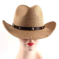 الأزياء الكلاسيكية بنما فيدورا حرس قبعة من القش رخيصة ورق بالجملة السيدات شعرت جولة الرجال المكسيكي قبعة راعي البقر من القش