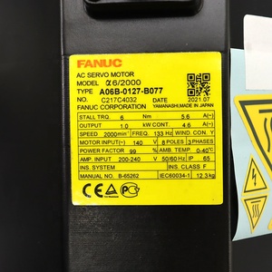 FANUC A06B-0127-B077 ของแท้สำหรับอุปกรณ์ระบบอัตโนมัติเครื่องจักรกลสำหรับเครื่อง CNC เซอร์โวมอเตอร์ ซีรีส์อัลฟ่า มอเตอร์แกน CNC - Product Image 2