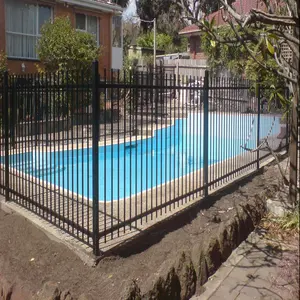 Picket Fence Cheap Ornamental Galvanized Wrought Iron Steel Picket Fence For Garden