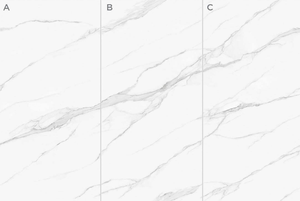 Alps White, fond blanc pur avec <span class=keywords><strong>des</strong></span> veines grises douces, haute dureté et résistance aux rayures, résistance aux hautes températures, sans décoloration - Product Image 5