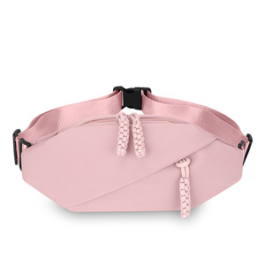 Stylish Nylon Chest <b>Bag</b> Water Resistant Orange Pink Red White Black Single Strap Sports Waist <b>Bag</b> For Women Casual Everyday Use - Product Image 5