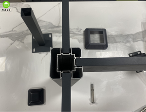 Clôture de bricolage immobilière pour la maison, bordure extérieure, clôture de <span class=keywords><strong>jardin</strong></span> semi-privée, cadre en alliage d'aluminium, service de modélisation 3D - Product Image 6