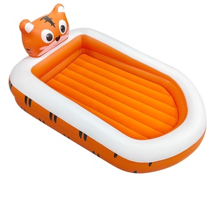 Cama Inflable de Viaje con Forma de Tigre para Niños, con Barandas de Seguridad para Niños Pequeños, para Acampar en Casa - Product Image 1