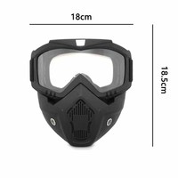 Masque de paintball multicolores anti-buée, masque intégral réglable pour moto, vélo, ski