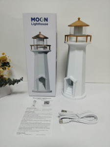 Projecteur de lune Lighthouse, lampe de nuit LED pour chambre à coucher, décoration de la maison, lampe de chevet, rechargeable, commande tactile, changement de couleur RVB - Product Image 6