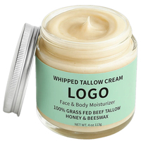 Crème hydratante pour le visage non parfumée au suif de bœuf YOOJ, crème fouettée, lotion pour le corps à base de suif de bœuf nourri à l'herbe, 100% suif de bœuf