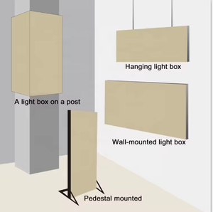 صندوق إضاءة LED مستطيل من الألومنيوم الاقتصادي مع إطار قابل للطي لعرض الملصقات للإعلانات على الحائط/التعليق - Product Image 4