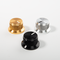 Cnc Machining Service Custom CNC Turning Aluminum Knob Knurled Anodized Volume Potentiometer Knob for Amplifier Electronic Panel