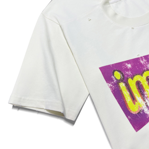 Camisetas Extra Grandes de Alta Calidad para Hombre, Diseño de Color Degradado Gradual, Efecto Desgastado, Camiseta de Algodón con Estampado DTG para Hombre - Product Image 3