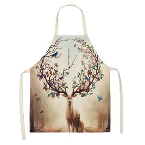 Venta al por mayor personalizada Navidad poliéster barbacoa cocina ropa de trabajo corte de pelo estilista delantal - Product Image 6