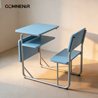 Fournisseur unique de mobilier scolaire - Bureau et chaise individuels à hauteur fixe - Utilisation à domicile, au bureau et dans le salon - Métal