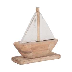 Scultura Decorativa in Legno a Forma di Barca a Vela Costiera per Casa, Ufficio, Bagno, Caminetto, Soggiorno - Product Image 2