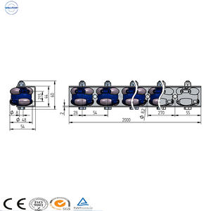 รางม่านม้วนแบบมีล้อไนลอนพลาสติก หมุนได้รอบทิศทาง สำหรับม่านบังแสงด้านล่าง รางม่านด้านข้าง รับน้ำหนักเบา - Product Image 4
