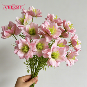 TH974 Nouveauté – 5 Têtes de Fleurs Artificielles Nigella Noires Abordables, Style INS, en Soie, <span class=keywords><strong>pour</strong></span> Mariages et Décorations d'Événements - Product Image 4