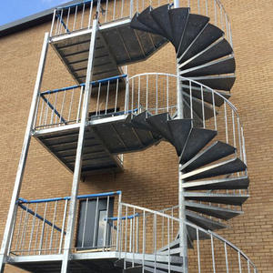 Escalera de acero exterior decorativa galvanizada prefabricada a <span class=keywords><strong>precio</strong></span> de fábrica barato - Product Image 3