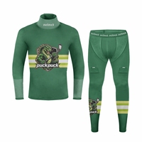 Protège-cou de hockey à manches longues, couche de base de protection pour le hockey, vêtements de hockey OEM en gros