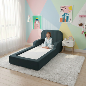 Cama de Piso para Niños y Pequeños Moderna 2026, Tapicería de Poliéster Cómoda y Ecológica sin Estructura con Diseño de Piso Bajo para Dormitorio - Product Image 4