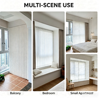 Porte accordéon moderne en PVC imperméable, gain de place, pour intérieur, coulissante, pour cuisine, salle de bain, entrée, installation facile