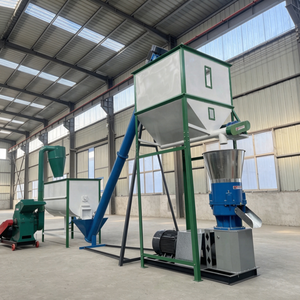 Granulateur à matrice plate intégré à faible entretien avec alimentateur à vis, structure simple pour mini-usine de traitement de granulés de biomasse - Product Image 2