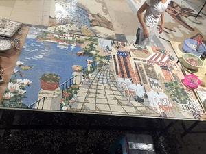 Personnalisé RF Design Moderne Médaillon En Marbre Cheval En Pierre Naturelle 10mm Parquet pour Plancher D'entrée Mur Intérieur Produit Unique De Mosaïques - Product Image 6