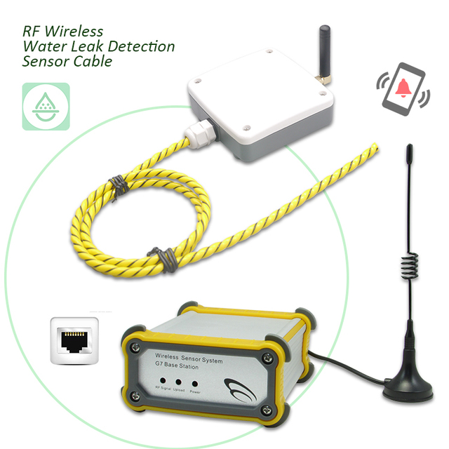 Water Leak Detector Alarm Device IP Network Water Leak Sensor Wall Mounted Pipe Leakage Detector Water Leak Detection Device