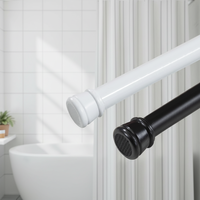 Tringle de Douche Professionnelle Écologique en Métal Sans Perçage à Tension Réglable pour Hôtels