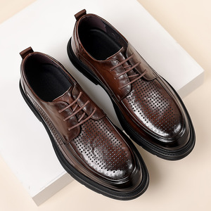 Sandalias de Verano y Otoño para Hombre, con Cordones, Transpirables, de Cuero Vacuno, Antideslizantes e Impermeables, que Aumentan la Estatura, Estilo Casual y de Negocios - Product Image 1