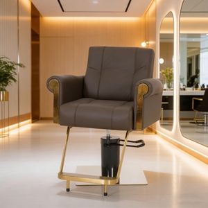 Sillón de Barbería Moderno Estilo Europeo, Taburete de Barbería, Silla de <span class=keywords><strong>Peluquería</strong></span> con Elevación - Product Image 1