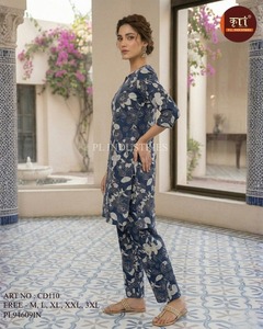 Ensemble haut et bas en coton pour femme, très demandé, pour occasions spéciales, design élégant, fournisseur en gros - Product Image 3