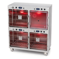 Cage d'oxygénothérapie infrarouge vétérinaire avec surveillance numérique de la température pour chats, chiens, lapins et cliniques