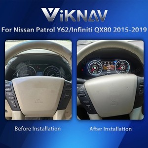 Compteur de vitesse de voiture de groupe numérique LCD de 12.3 pouces pour Nissan Patrol Y62 2015-2019 remplacement d'écran de groupe d'instruments de voiture - Product Image 3