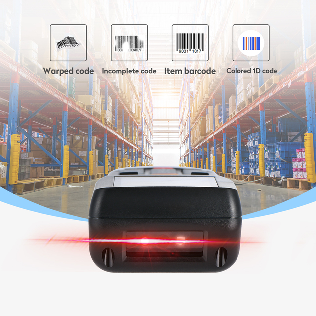 JR RF4000-2D LCD Screen Keyboard Handheld Barcode Reader Wireless Barcode Scanner 1D 2D QR Wireless Barcode Data Collector