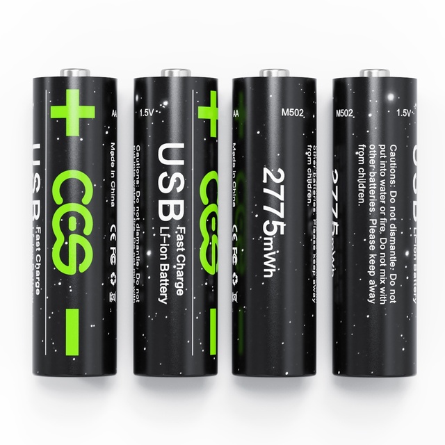 TYPE c Micro Usb Aaa Aa 18650 1.5v Lithium Li-ion Battery Usb Rechargeable Batteries Type c d 21700 Cr123a