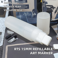 Marqueur de peinture rechargeable court RTS 20 ml 15 mm pour l'art mural, ensemble vide, emballage