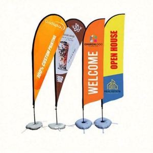 Wholesale Custom Printed Feather <b>Flags</b> Outdoor Advertising Beach Flying <b>Flag</b> Banners Promotional Product Category - Product Image 3